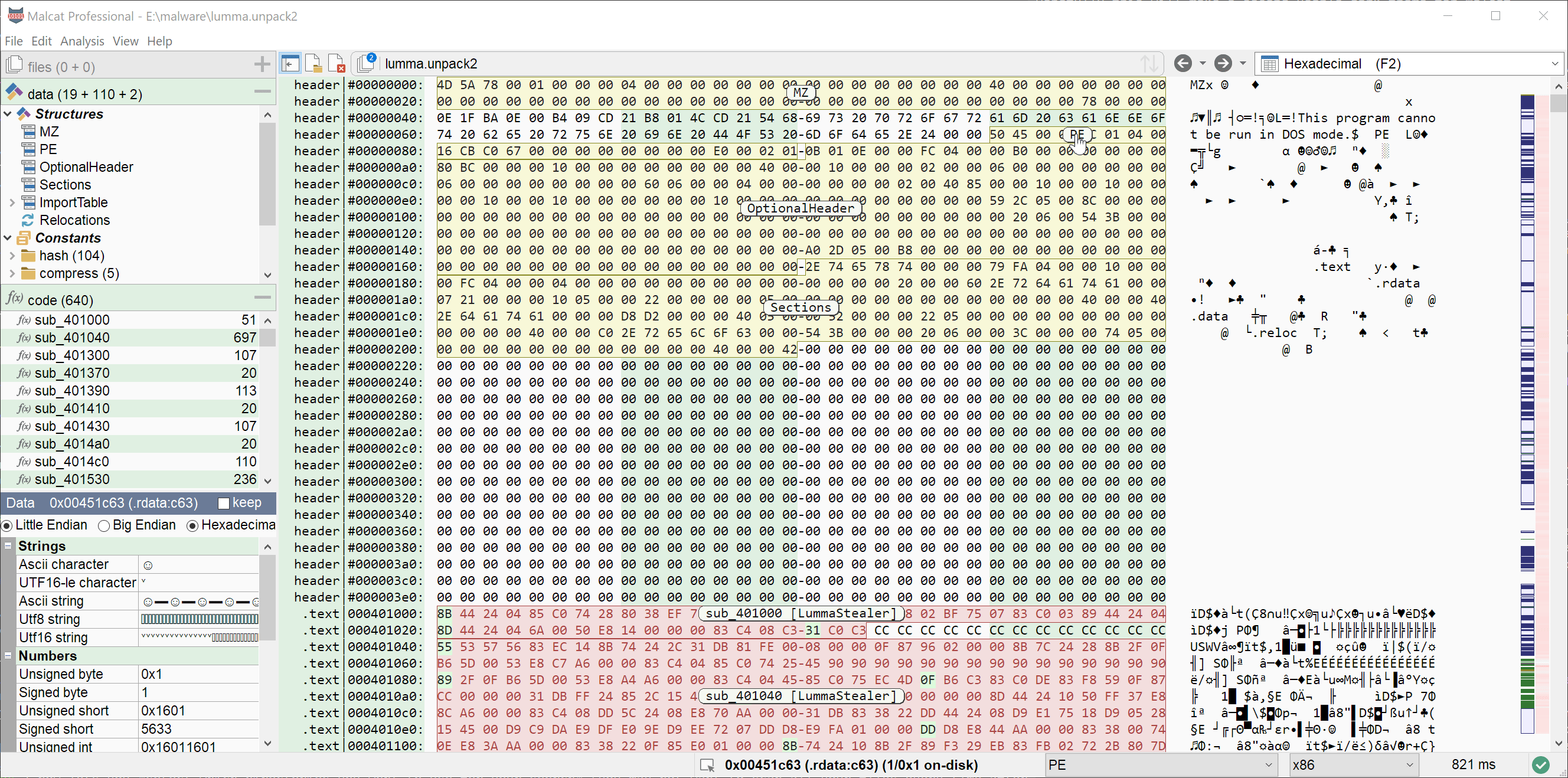 Looking for patterns in other files