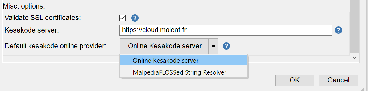 changing the default Kesakode providers