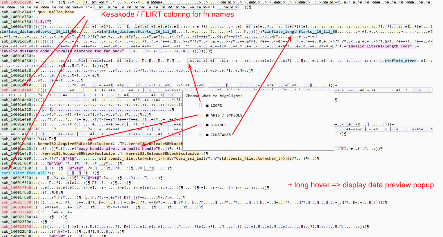 DNA view improvements