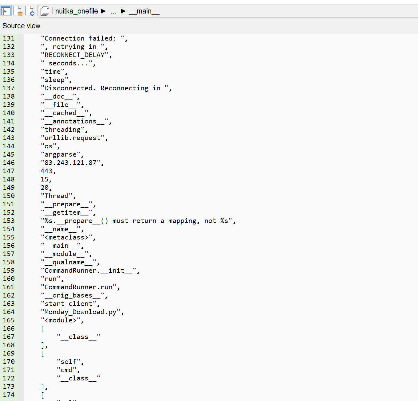 I really wonder what this compiled python program is doing
