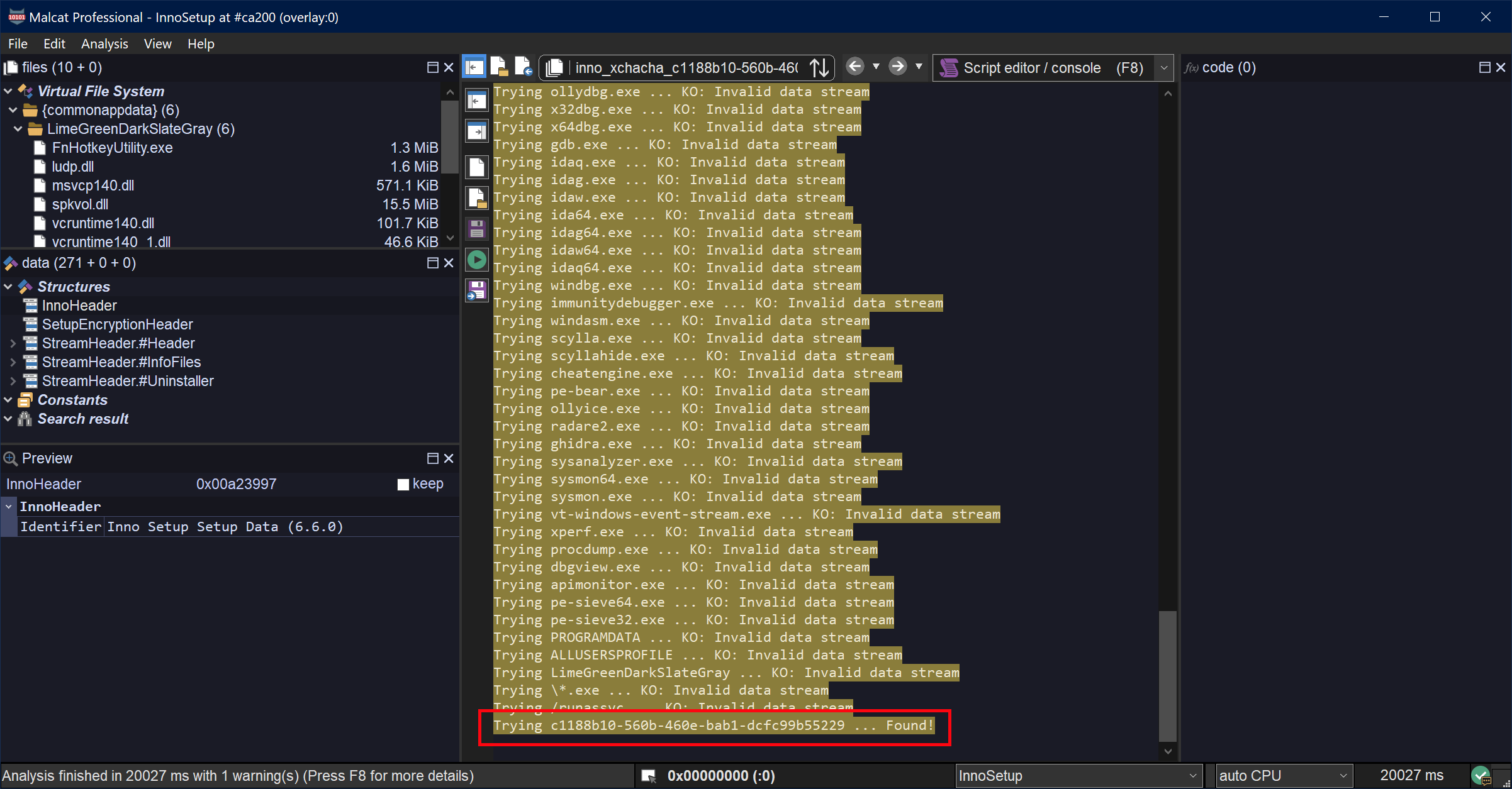 Password recovery for InnoSetup 6.4.0