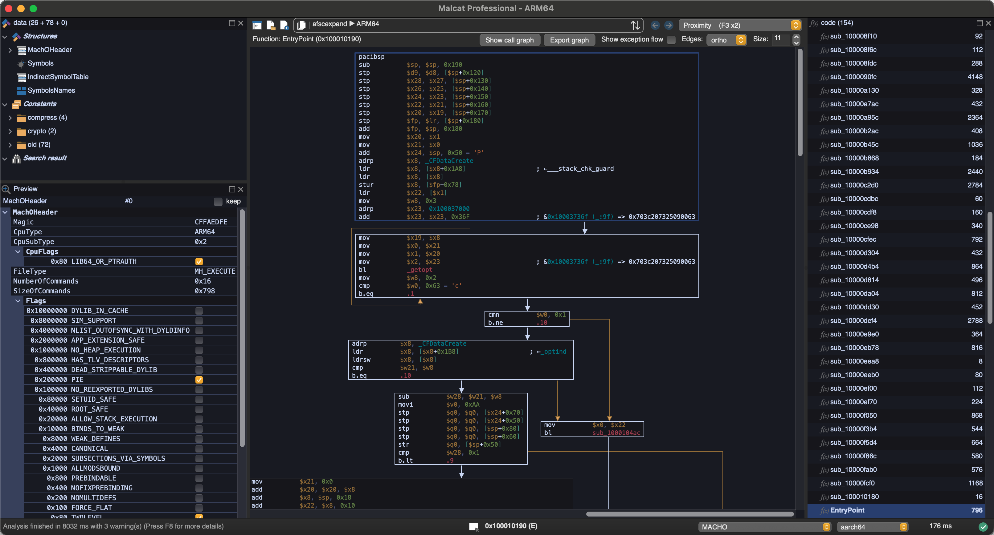 Malcat running on MacOS