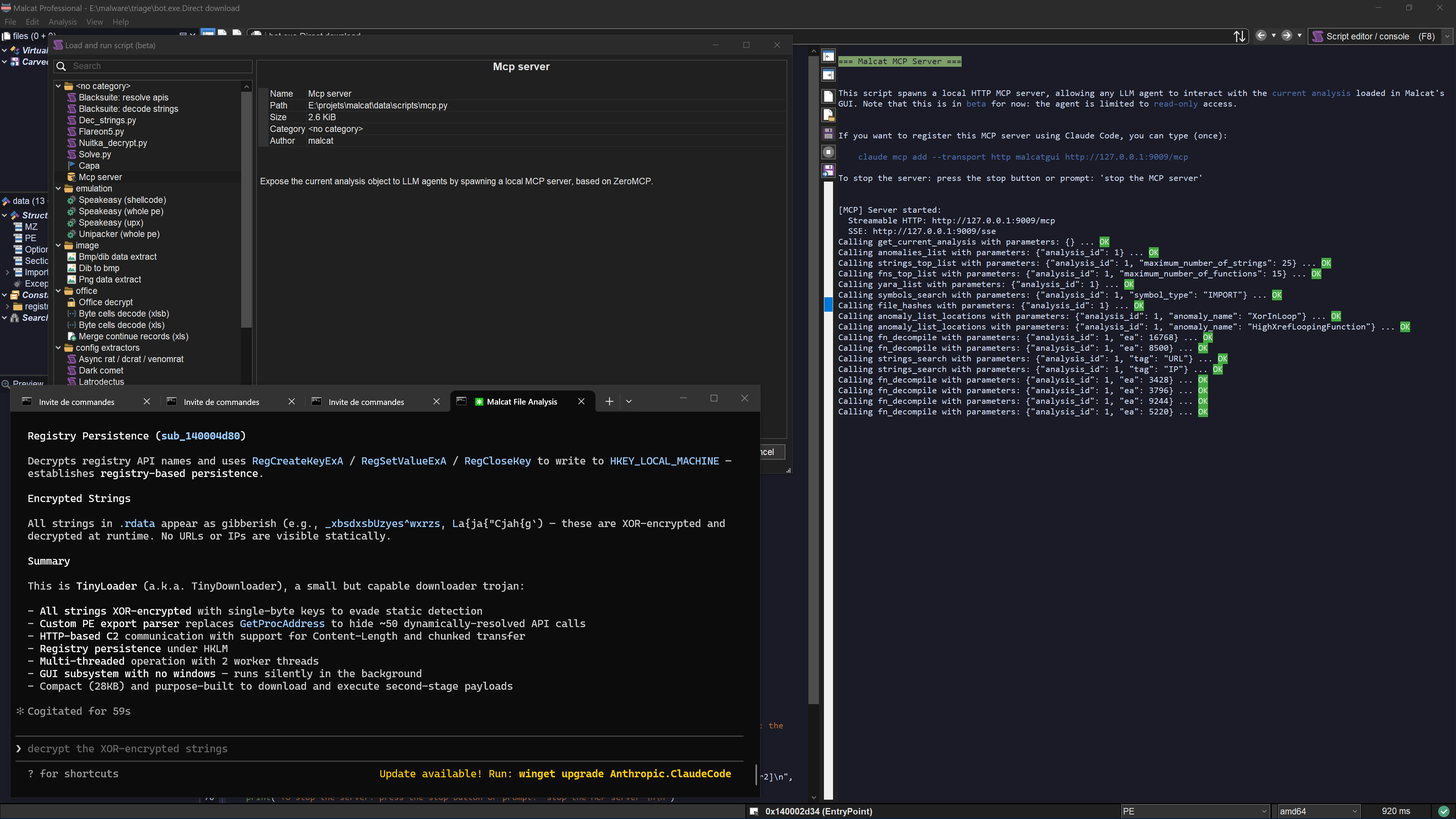 MCP server running in the GUI