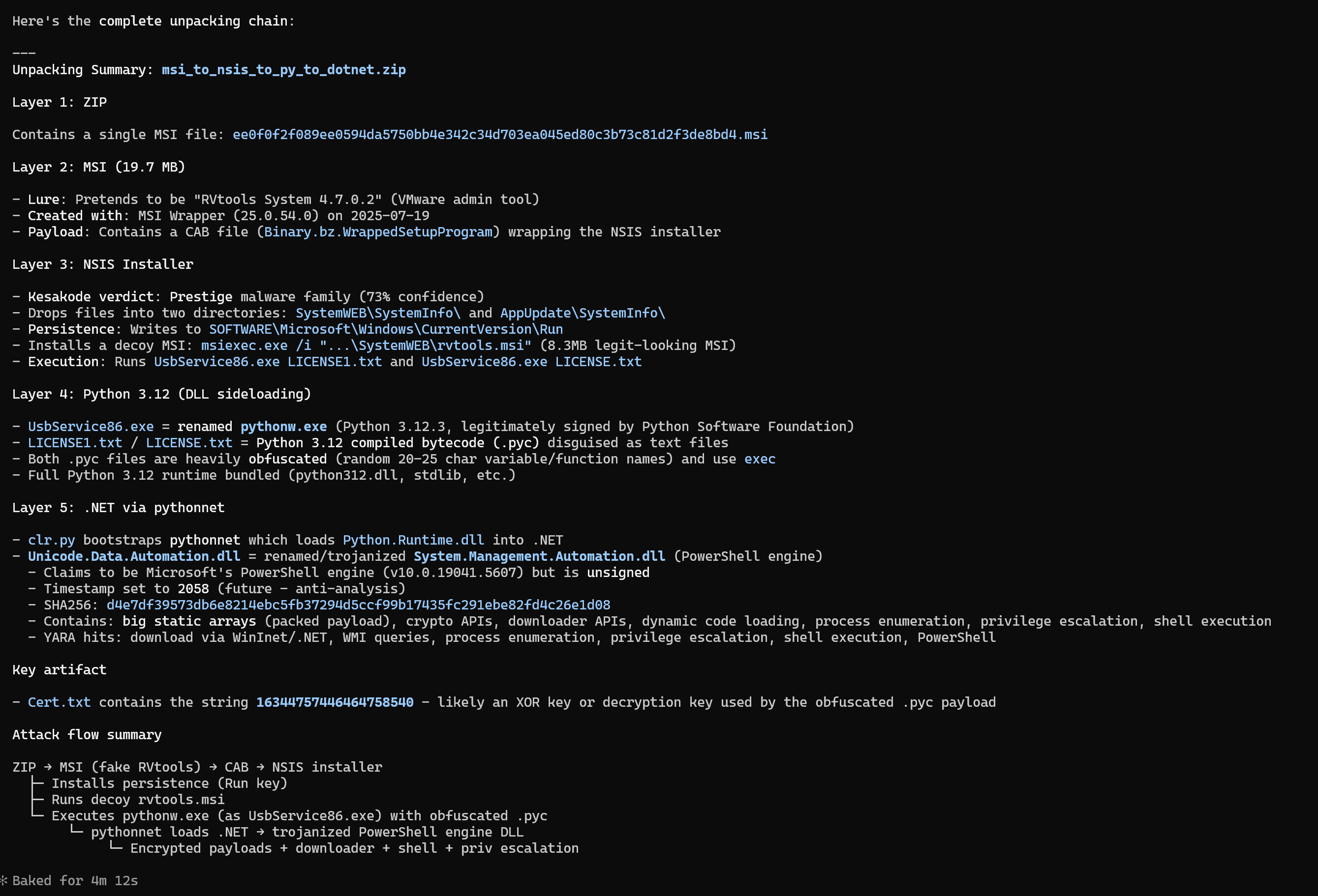 Triaging of a complex infection chain using the headless server