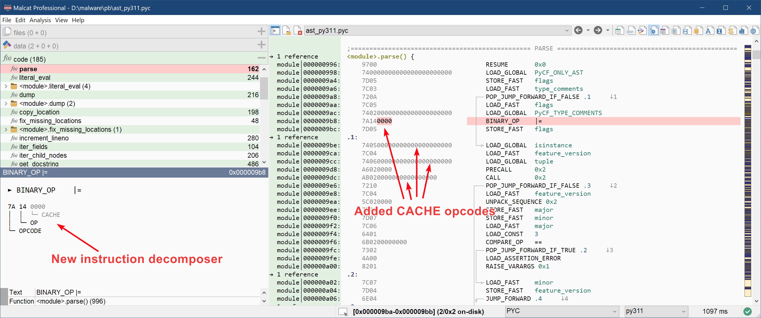 Python 3.11 disassembly