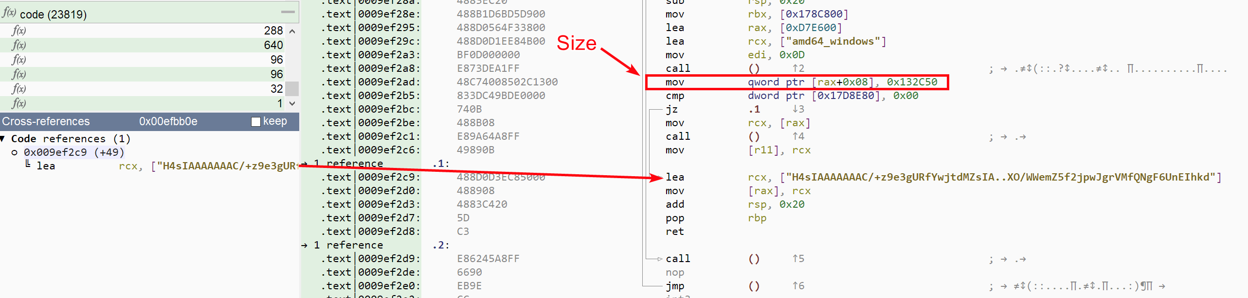 Getting the size of the base64 string