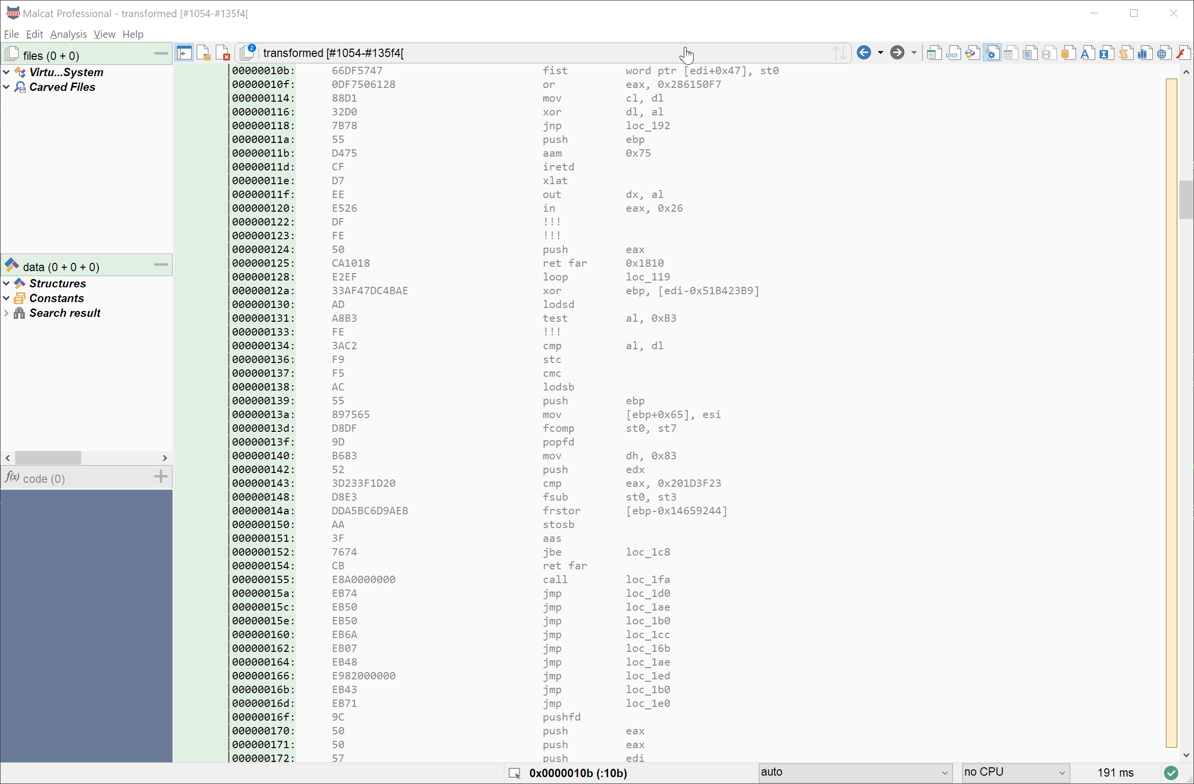 Emulating the decryption loop