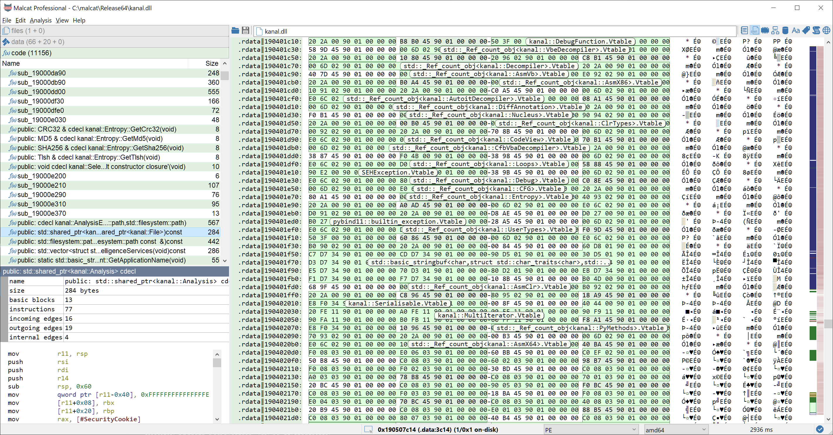 Virtual tables in a MSVC-compiled binaries