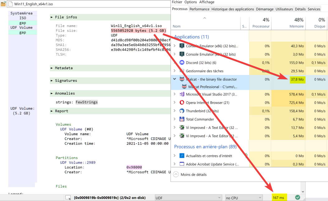 CPU and memory consumption on big files