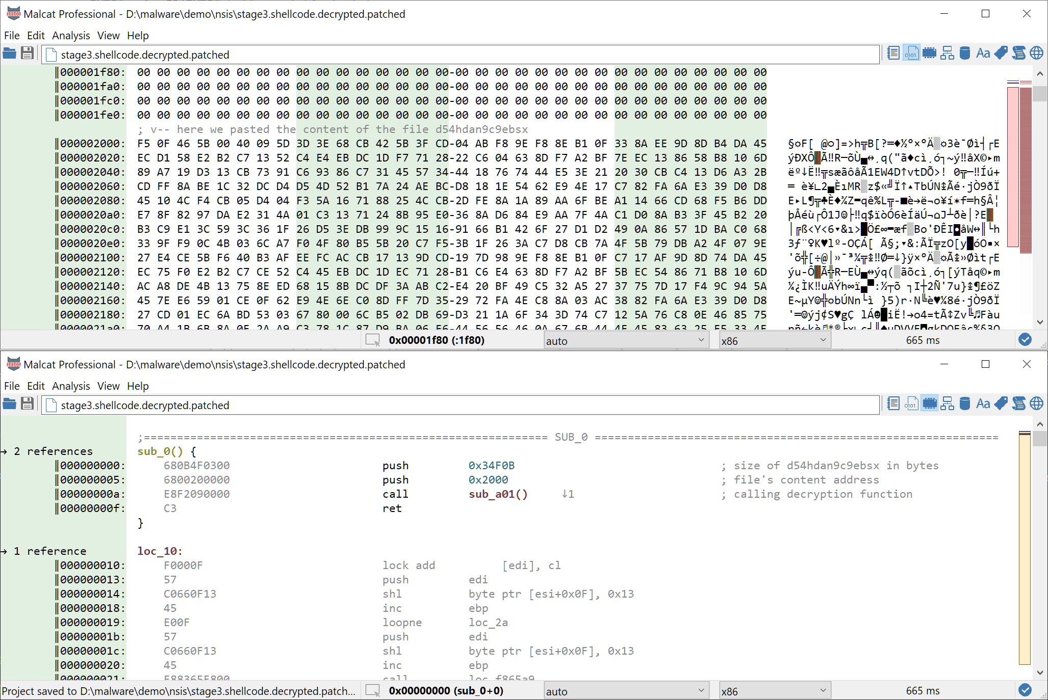 patching the shellcode